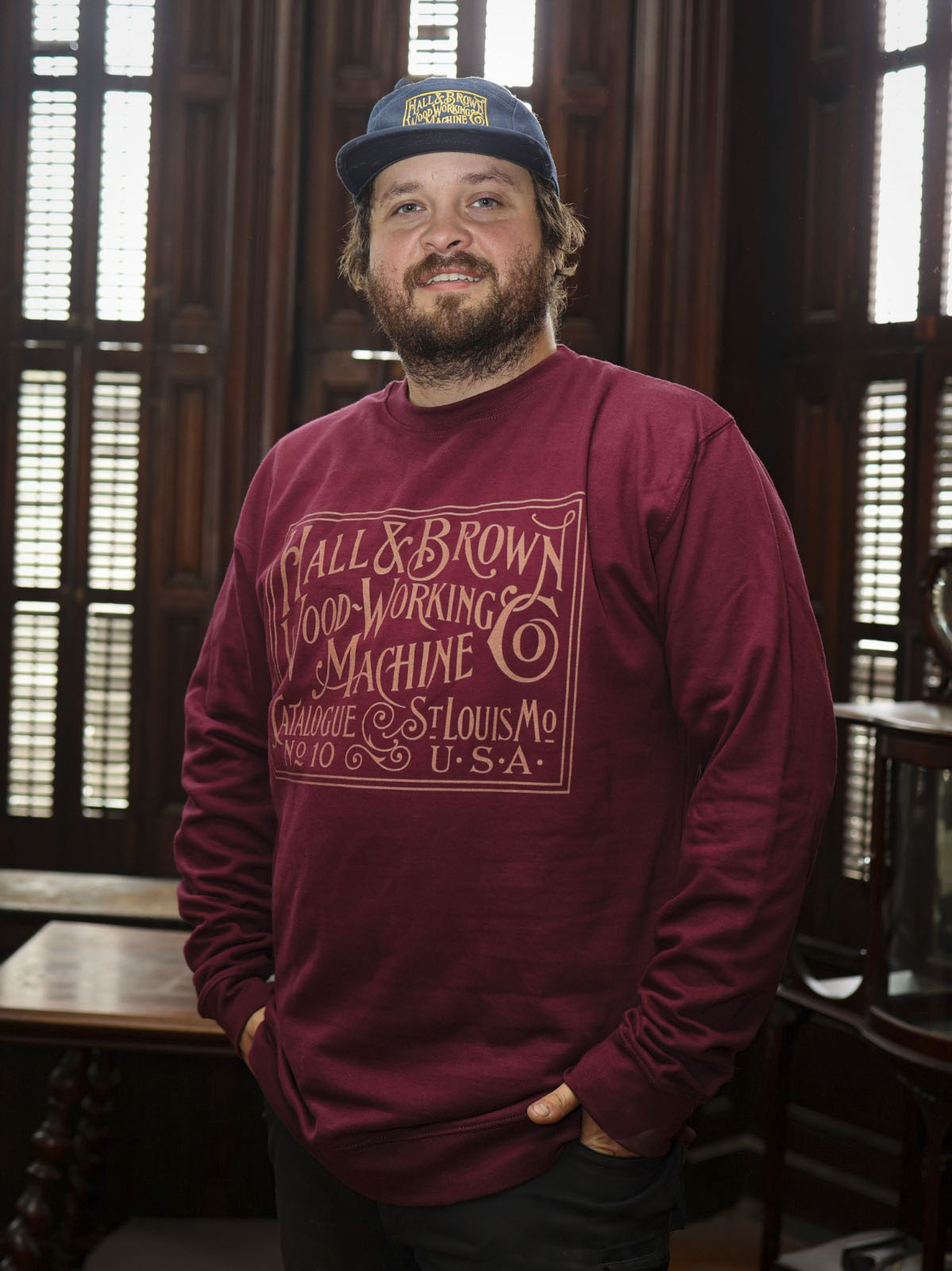 Hall & Brown No10 Sweatshirt Maroon