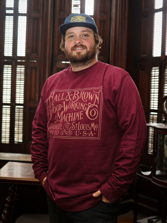 Hall & Brown No10 Sweatshirt Maroon